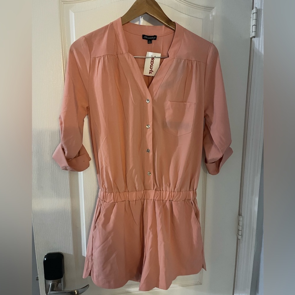 Shinestar‎ Pink Button-Up Romper